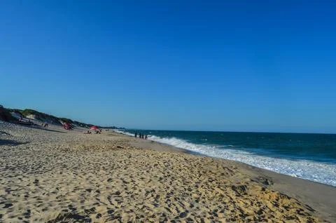 Maputo seascape under blue sky and Indian Ocean in Mozambique Stock Photos