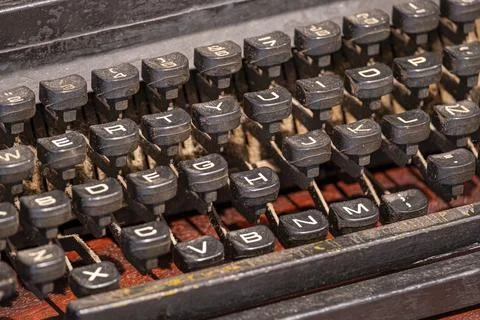 Maquina de escribir mecanica, exposicin homenaje Andreu Vidal,  Centre Cultur Stock Photos