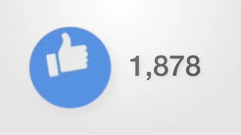 Mar 20, 2019: Editorial Animation of Pixelated Facebook "Like" Thumbs-Up Stock Footage 156427444