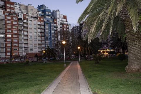 Mar del Plata square , Buenos Aires province , Argentina Stock Photos