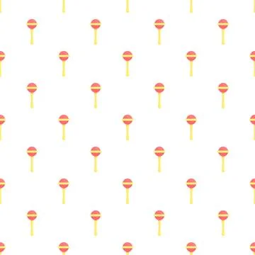 Maraca instrument seamless repeating pattern background Stock Illustration