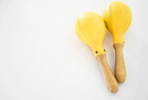 Maraca on white background Stock Photos