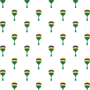 Maracas with brazil flag pattern background Stock Illustration