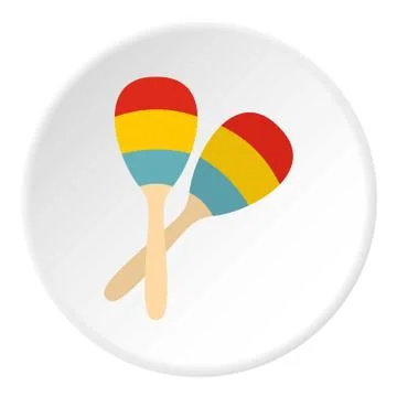 Maracas icon circle Illustrazione stock
