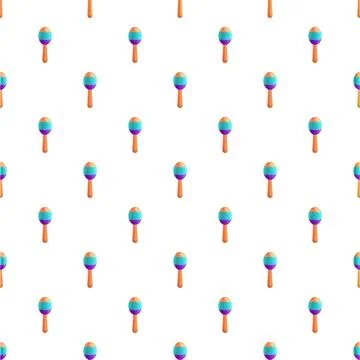 Maracas pattern creating festive seamless musical background 스톡 일러스트