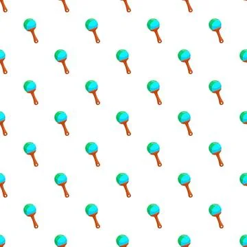 Maracas percussion instrument seamless pattern background Stock Illustration
