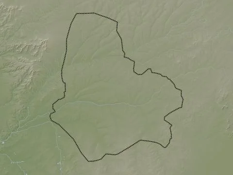 Maradi, Niger. Elevation map colored in wiki style with lakes and rivers Illustrazione stock