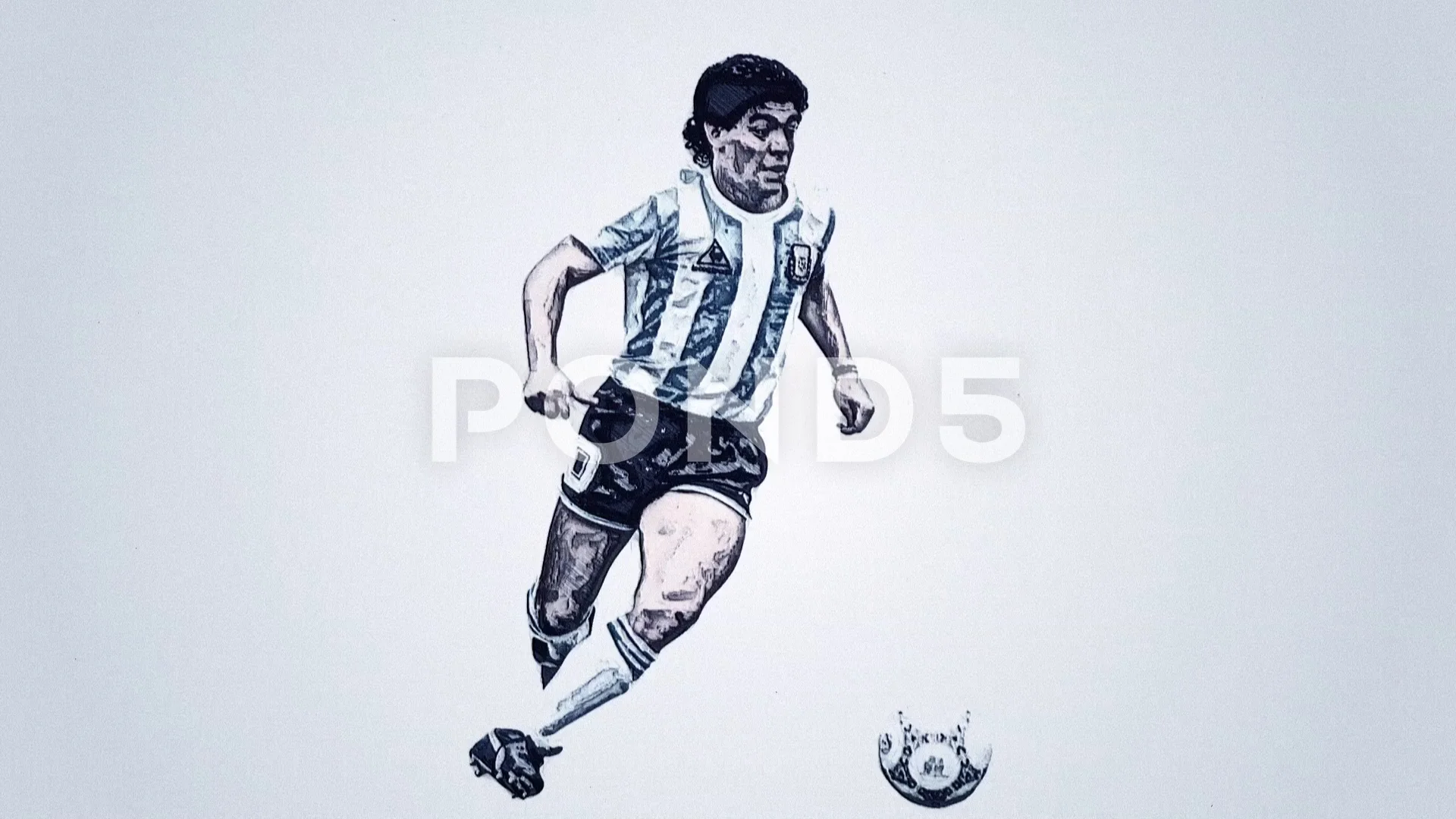 Diego Maradona póster 01 50x70cm  Jos Hoppenbrouwers art
