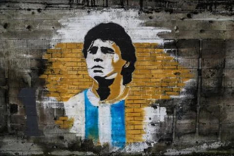 Maradona mural Stock Photos