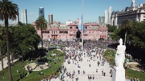 Maradona's funeral 2 Stock Footage 153566684