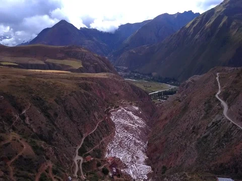 Maras Salineras Drone 2 Stock Footage 77884323