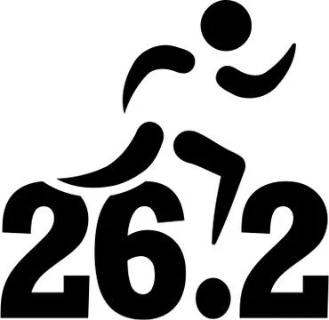 Marathon 26.2 miles Stock Illustration