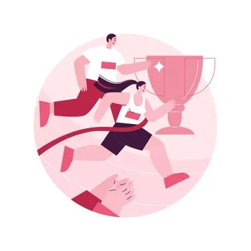 Marathon abstract concept vector illustration. Stock Illustration