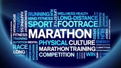 Athletics animated word cloud, text desi, Stock Video