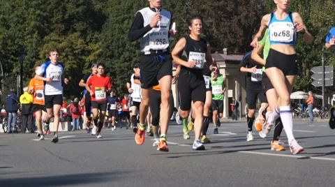 Marathon in Berlin, 09/10/2011 Stock Footage 8834808