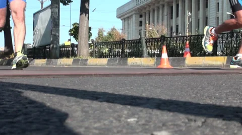 Marathon Competition - timing 스톡 동영상 31027932