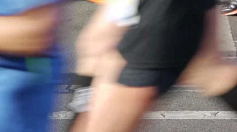 Marathon feet close Stock Footage 65084126