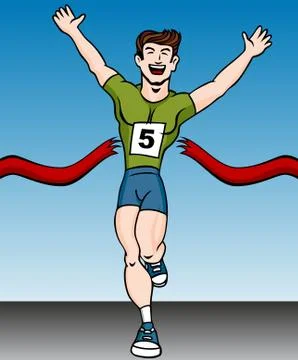 Marathon finish line Stock Illustration