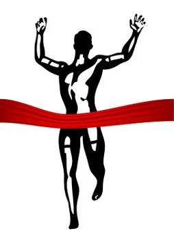 Marathon finish line Stock Illustration