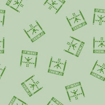 Marathon finish line progress glyph vector seamless pattern Illustrazione stock