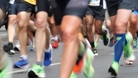 Marathon Knee Stock Footage 116809898