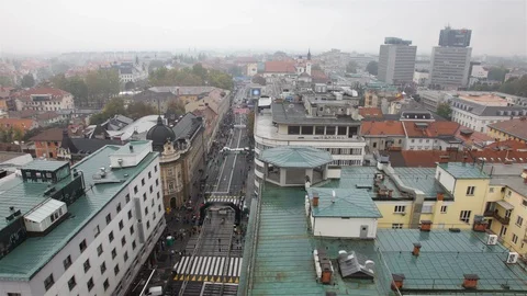 Marathon in Ljubljana Stock Footage 87713218