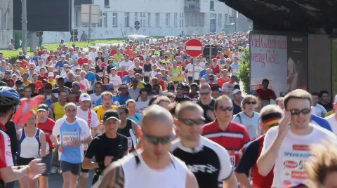 Marathon mass Stock Footage
