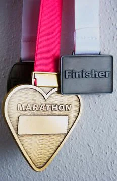 Marathon medal Stock Photos