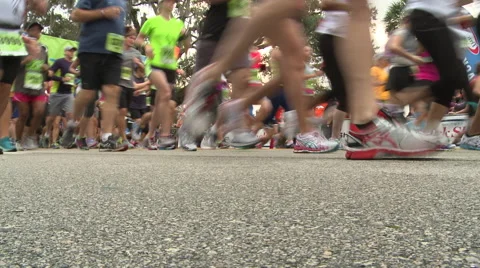 Marathon Medium Shot Stock Footage 44754561