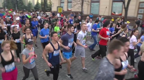 Marathon. Run. Distance Stock Footage 65975755