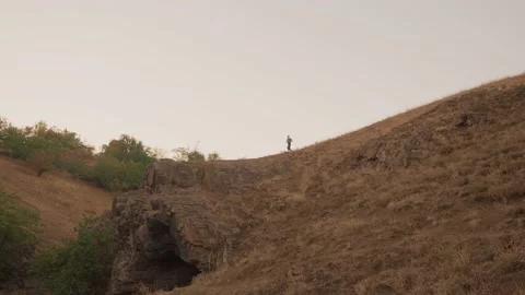 Marathon runner running up the hill. Stock Footage 140996591