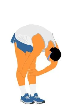 Marathon runner waiting race on start vector illustration Stock Illustration