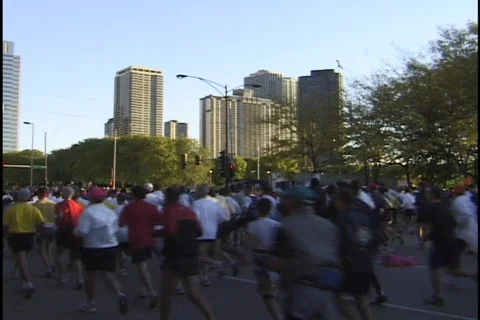Marathon Runners 1 Stock Footage 297881