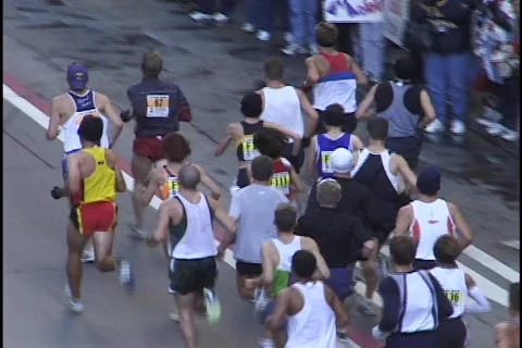 Marathon Runners 3 Stock Footage 297885