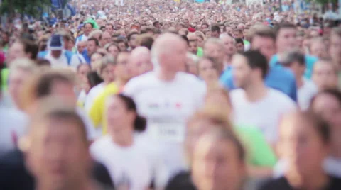 Marathon Runners Crowd 01 動画素材 39503726