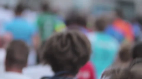 Marathon Runners Crowd 10 Stock Footage 39525365