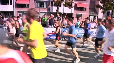 Marathon Runners Stock Footage 10600083