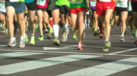 Marathon Runners Vídeo Stock 18946071