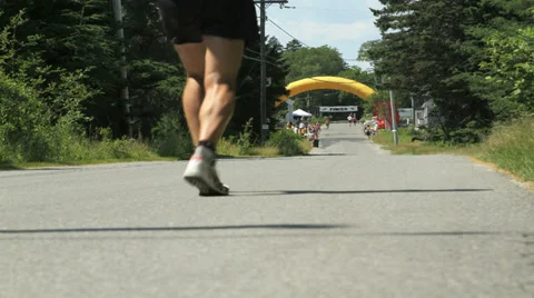 Marathon runners Stock Footage 28557383