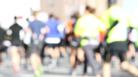 Marathon Runners Stock Footage 40711918