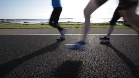 Marathon runners 스톡 동영상 42438619