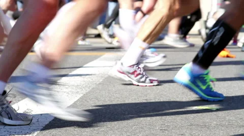 Marathon Runners Stock Footage 52731180