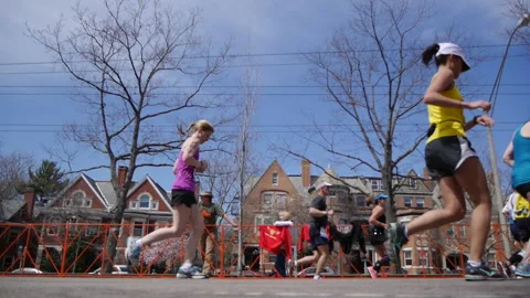 MARATHON RUNNERS Video stock 191005407