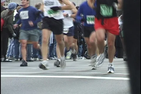 Marathon Runners Legs 库存影片 297889