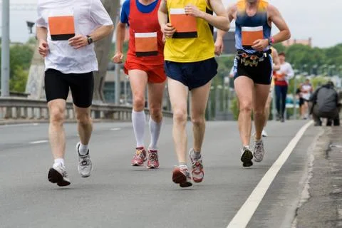 Marathon runners Foto stock