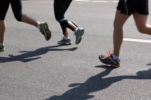 Marathon runners Stock Photos