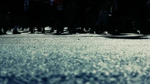 Marathon running Stock Footage 10894392