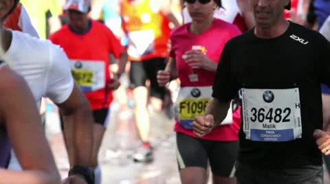 Marathon running Stock Footage 12187538