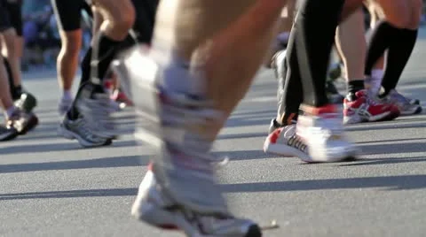 Marathon running Stock Footage 12229471