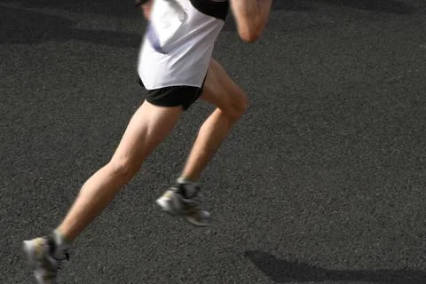 Marathon running Stock Photos